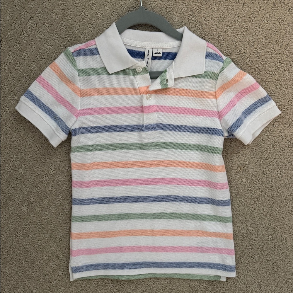 Janie and Jack Multicolor Striped Polo